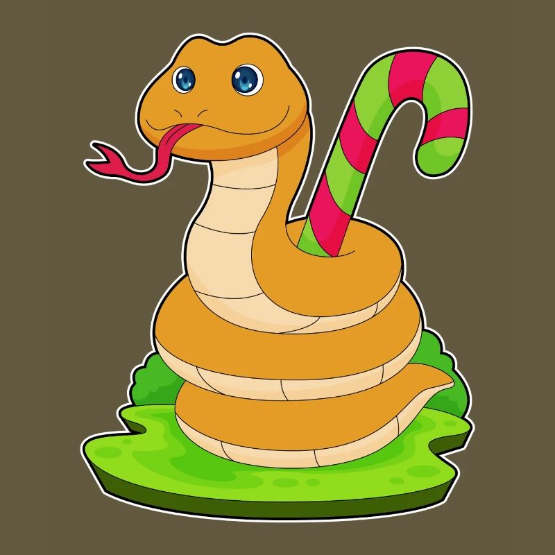 Snake candy cane