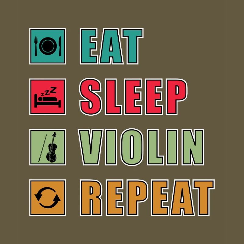 Manger dormir violon répéter Graphique