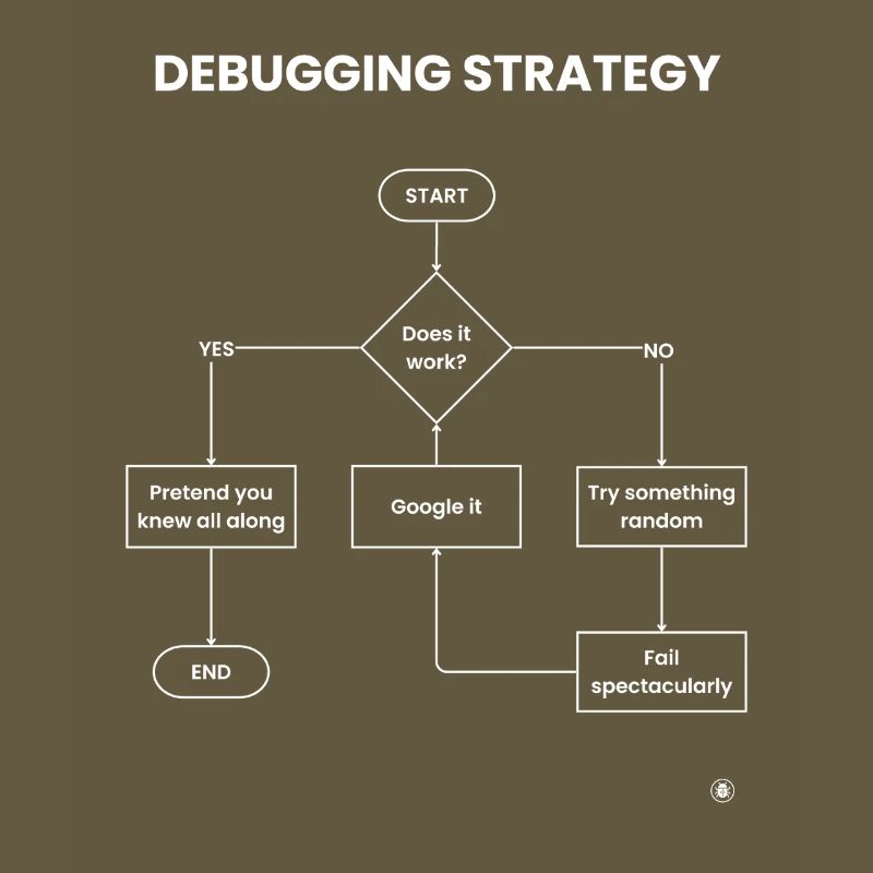 Debugging Strategy Flowchart - Does It Work Gift