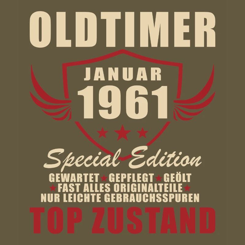 65. Geburtstag Geschenk Oldtimer Januar 1961