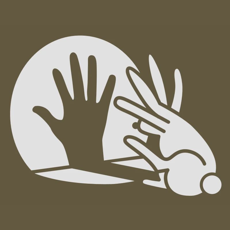 Rabbit Hand Shadows Glow in the dark