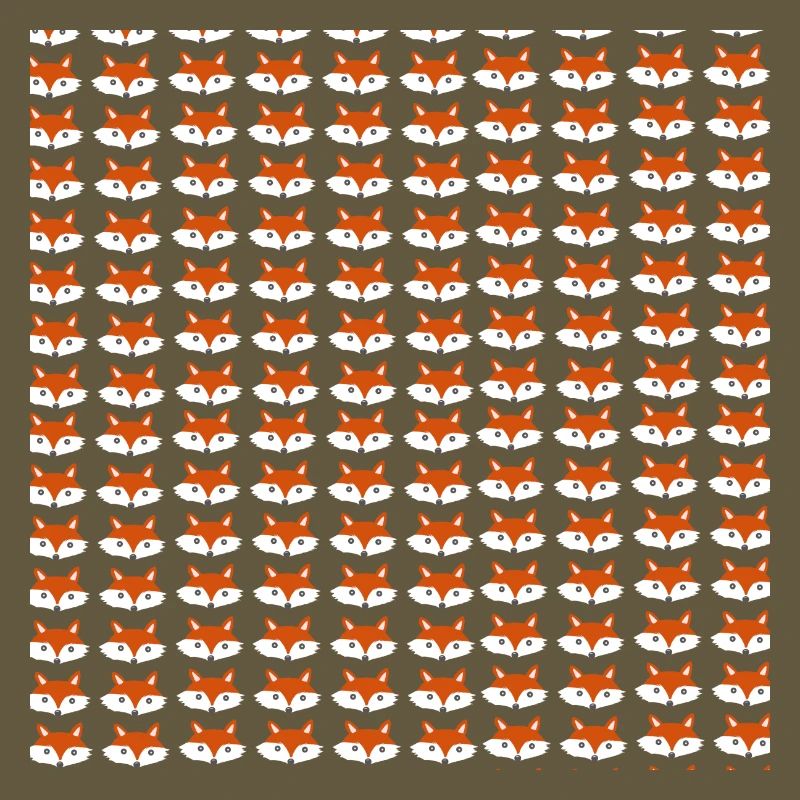Fox head pattern, children's pattern