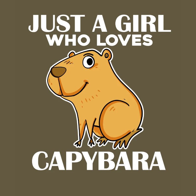 Capybara Mädchen Spruch