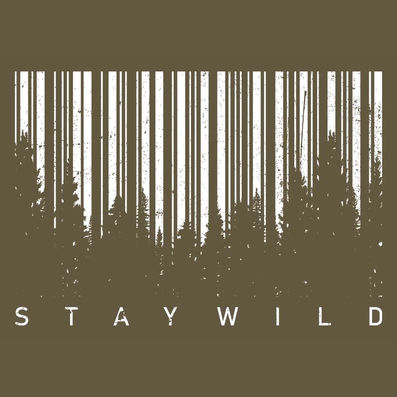 Forest Barcode Silhouette