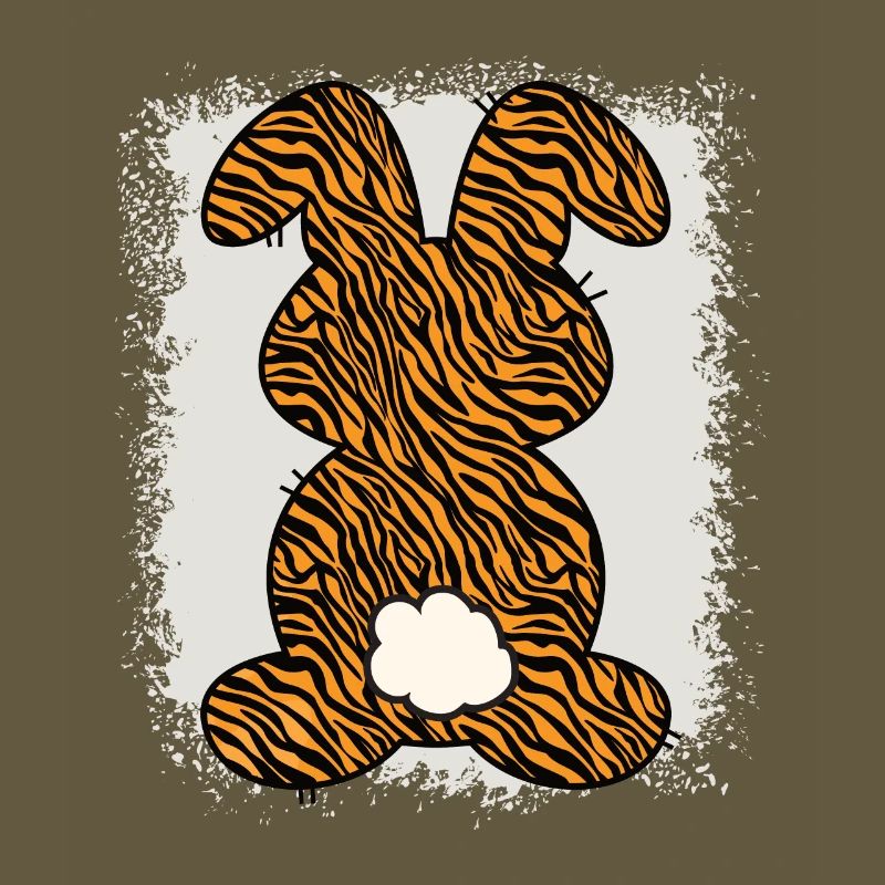 Tiger Pattern Rabbit Bleached Easter