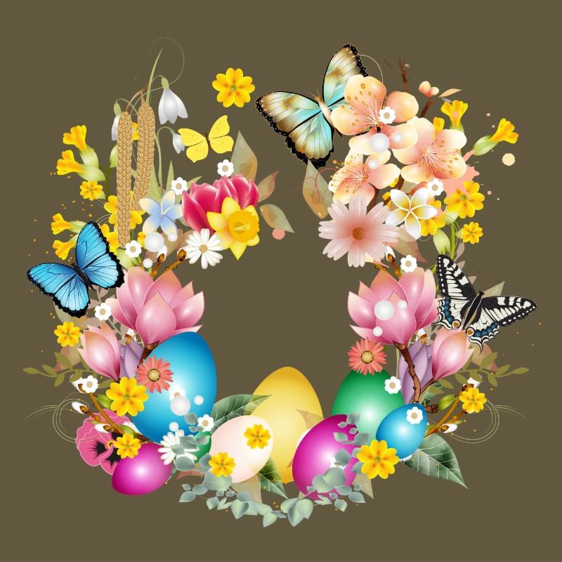 Blossoms & Easter eggs with spring-like accessories