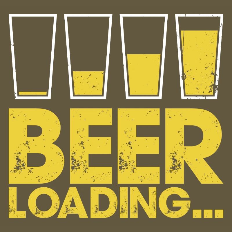 Beer Loading Distressed Typography