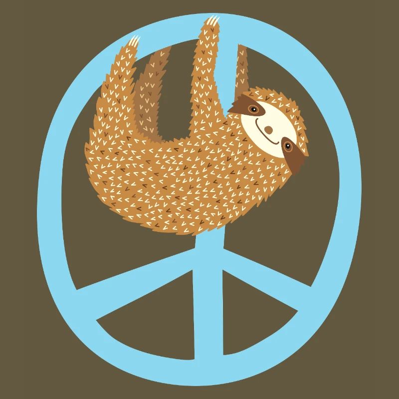 Faultier Peacezeichen