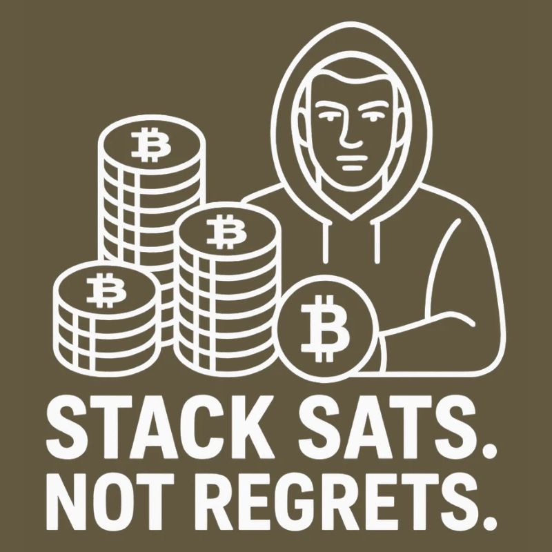 Conception de sweat à capuche Bitcoin – Stack Sats. Pas de regrets.