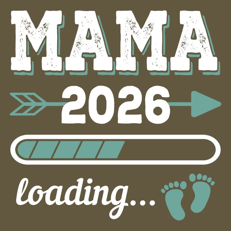 Mama 2026 Loading Werdender Mutter Geschenkidee