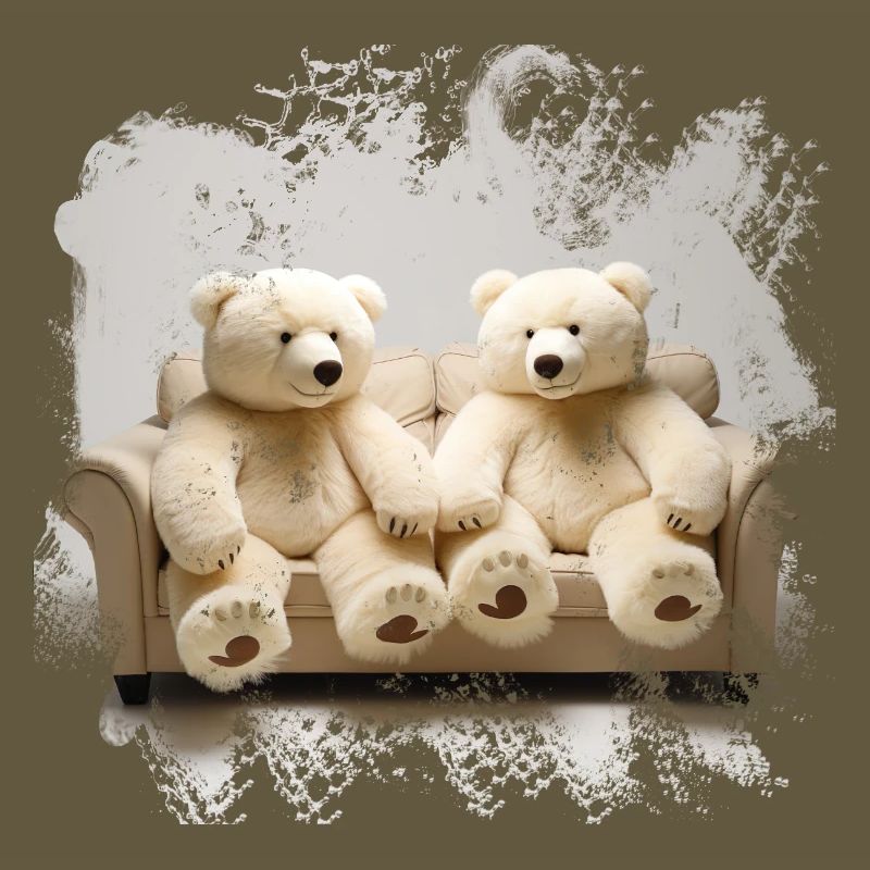 Cuddly Bears on the Sofa Duo