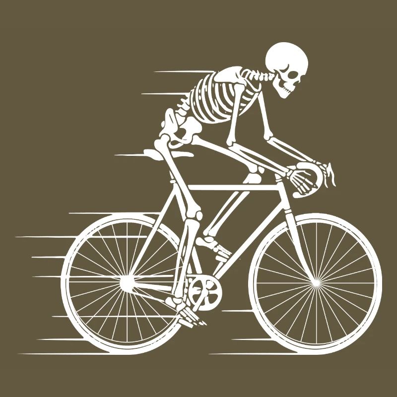 Skeleton Cyclist in Motion