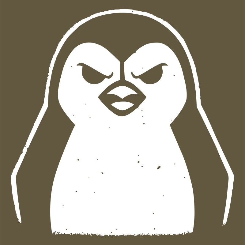 penguin stencil grunge minimalist-vector Linux