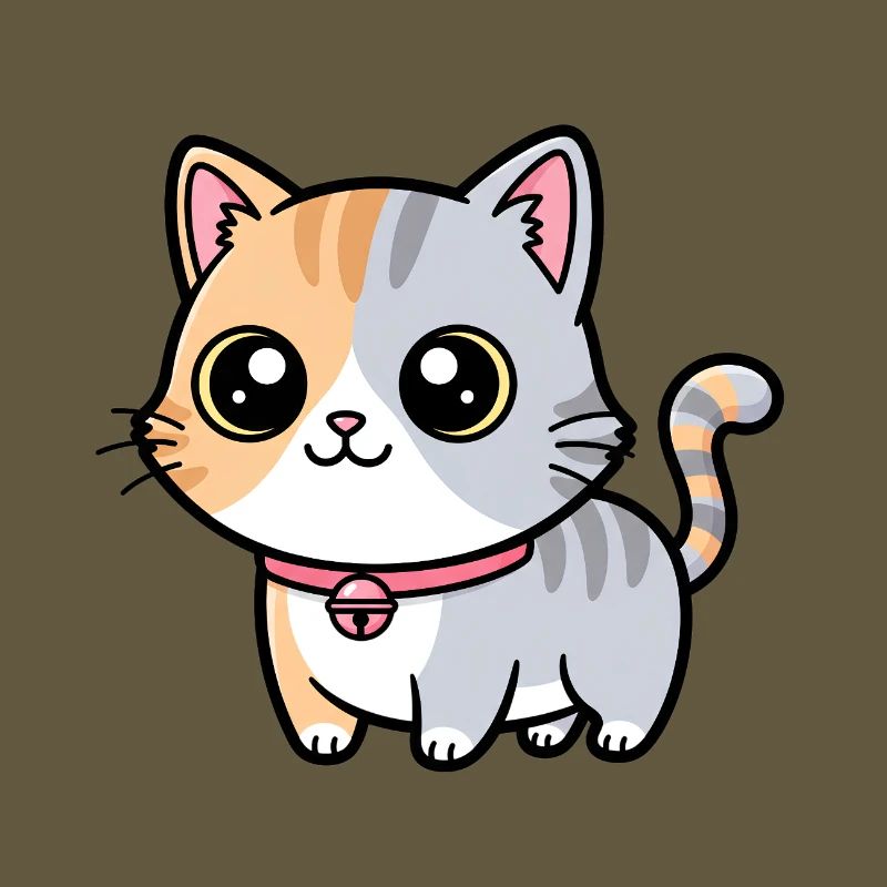 Charme de collier chaton calicot