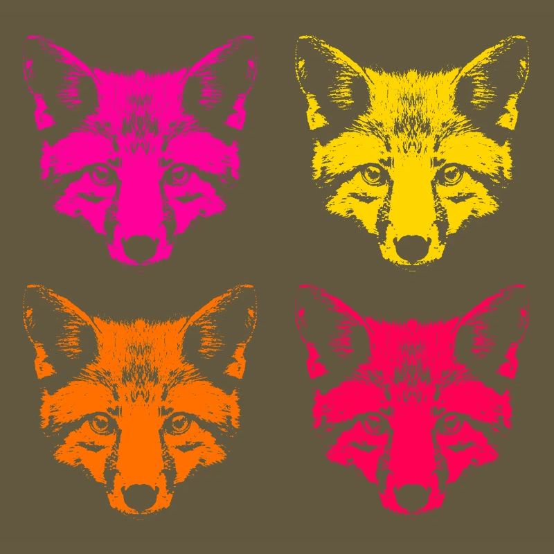 Colored foxes