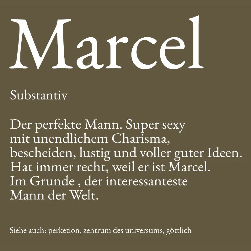 Marcel Dictionary explanation First name Marcel