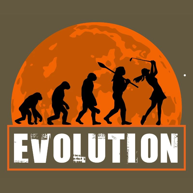 Évolution du golf, fille golfeuse Joueuse de golf cadeau