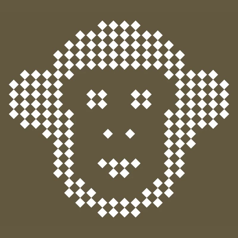 Pixel Monkey Diamond Emblem