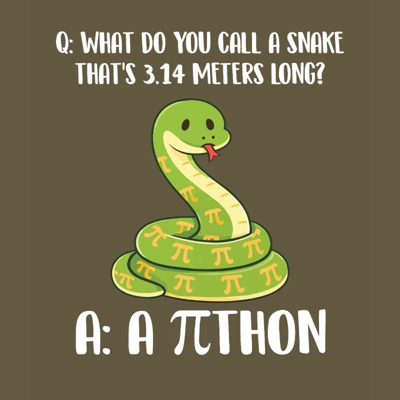 Blague sur le python de Pi Day de 3,14 mètres de long