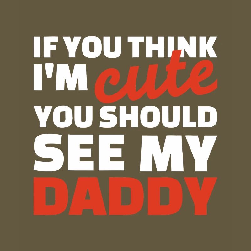 Daddy Cute Bold Typography Tee