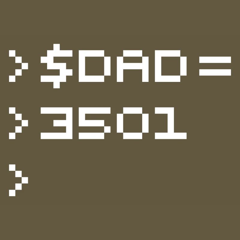 DAD 8-Bit Code Nerd Pixel Terminal Retro