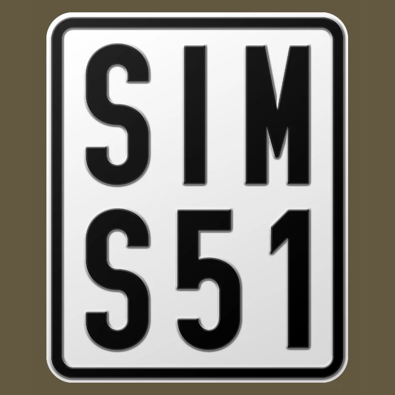 Plaque d’immatriculation du Simson S51 Mobylette