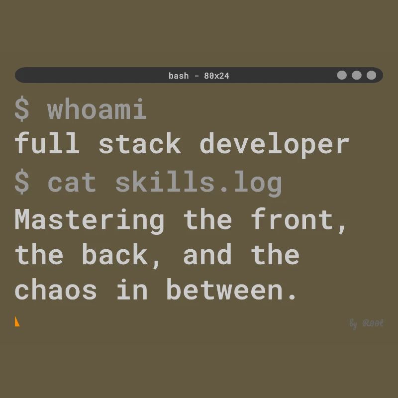 Full Stack Developer Terminal Design