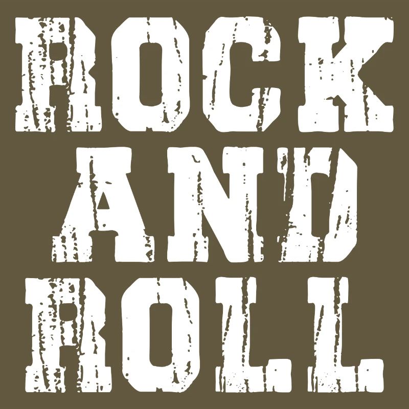 Rock and Roll Distressed Text Logo