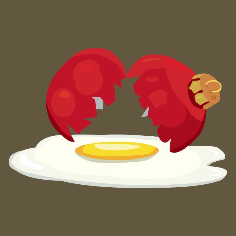 Weihnachtskugel zerbrochenes Ei