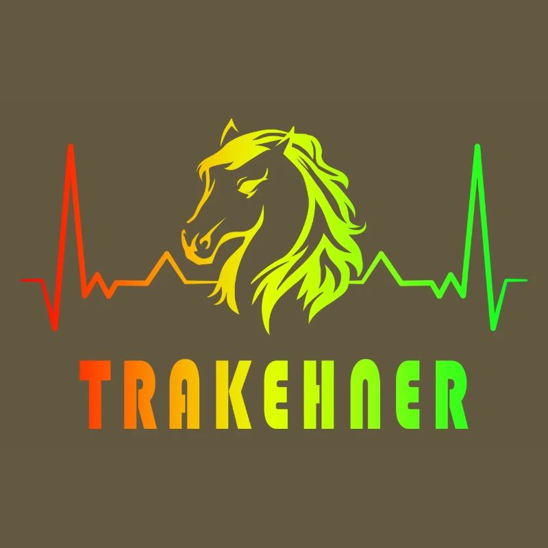 Trakehner Pferde Herzfrequenz Design