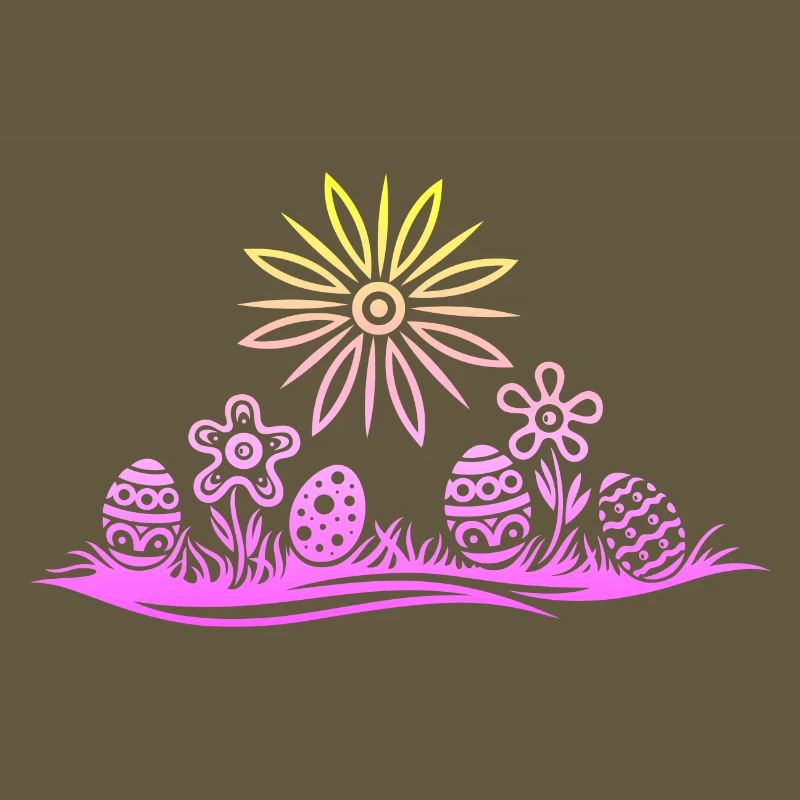 Easter Easter Eggs in the Grass