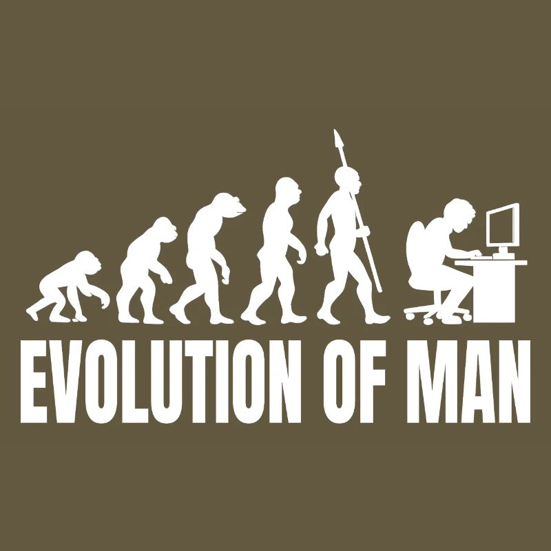 Programmierer Computerfreak Evolution Retro