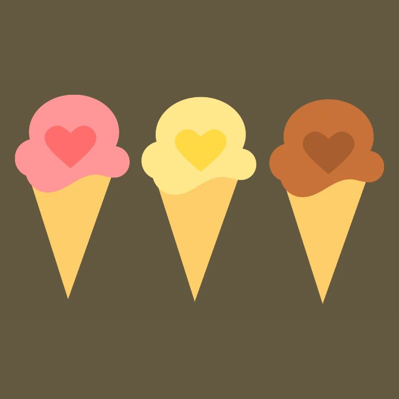 Eis Herz Eiscreme Erdbeereis Eisdiele Geschenk