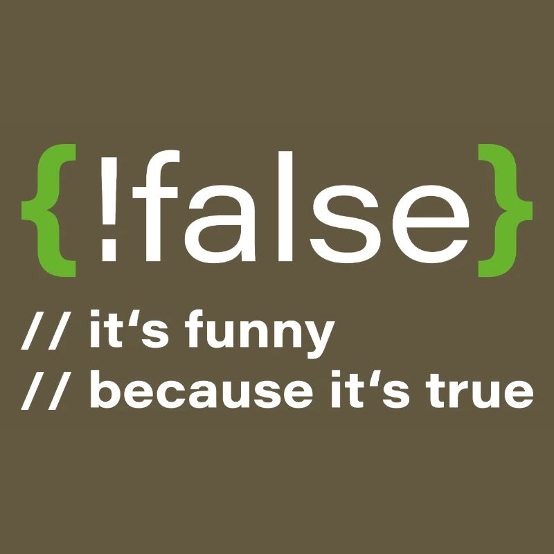 false – Lustiger Programmierer Spruch