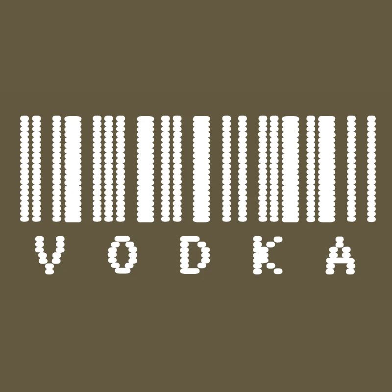 Typographie du code-barres de la vodka