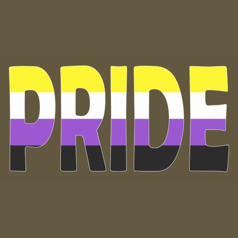Pride lettering Non-Binary Non-Binary LGBTQ