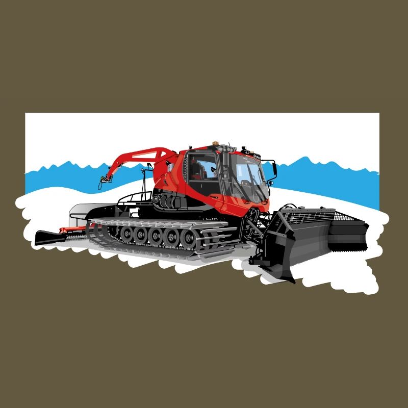 Dameuse au travail dans la neige