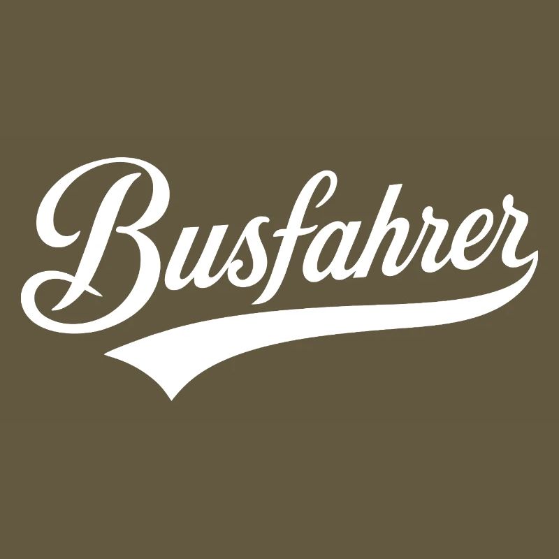 Beruf Busfahrer Text Design