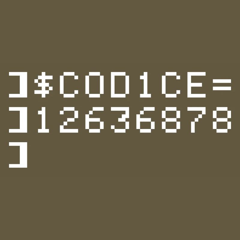 C0D1CE Codice 8-Bit Esadecimal Code Nerd Pix