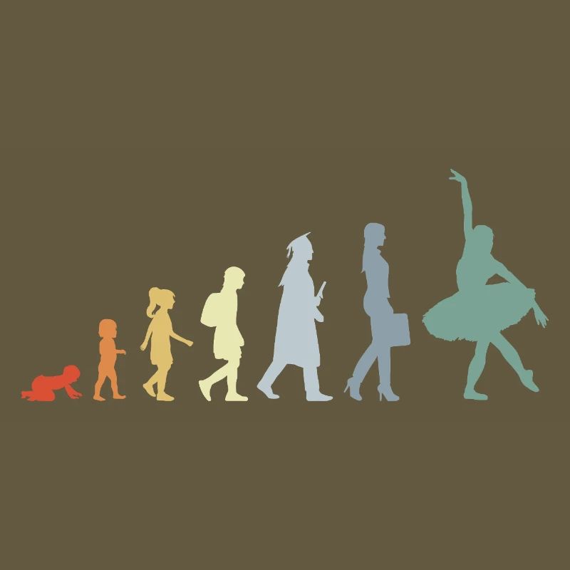 Évolution du danseur de ballet vintage