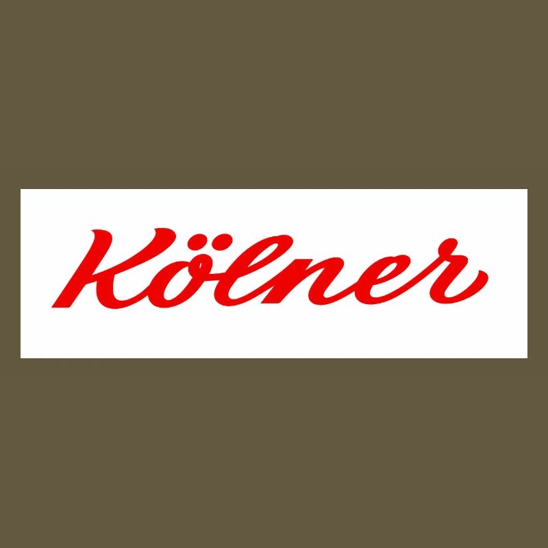 Kölner Roter Script-Logo Print