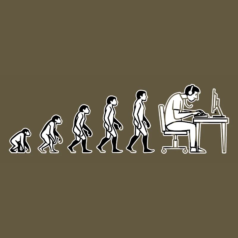 Evolution endet am Computer – Humor Design