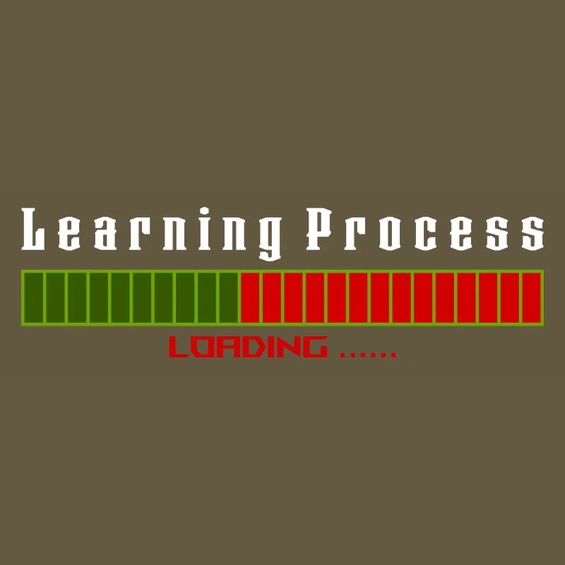 Learning Process Loading black shirt
