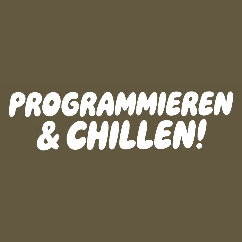 Programmieren & Chill – Große Blockschrift