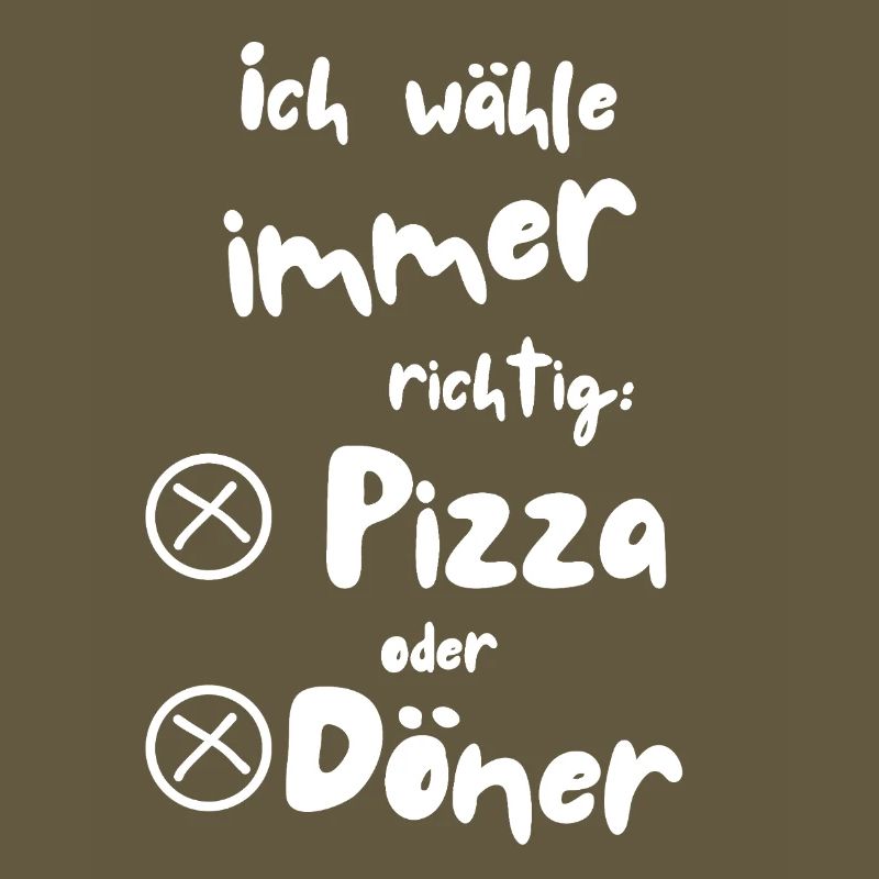 Ich wähle Pizza oder Döner