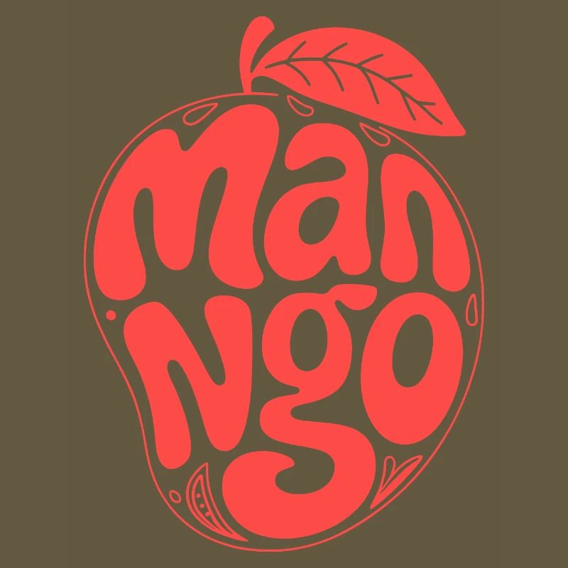 Groovy Mango Fruit Typography