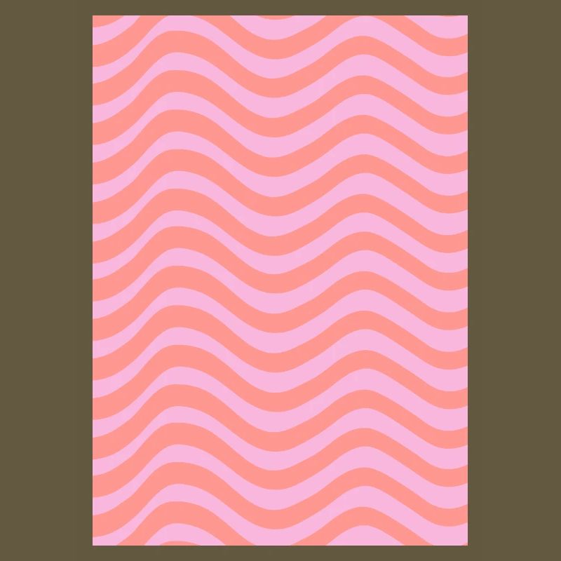 Stripe Wave Pattern - Pink Customizable