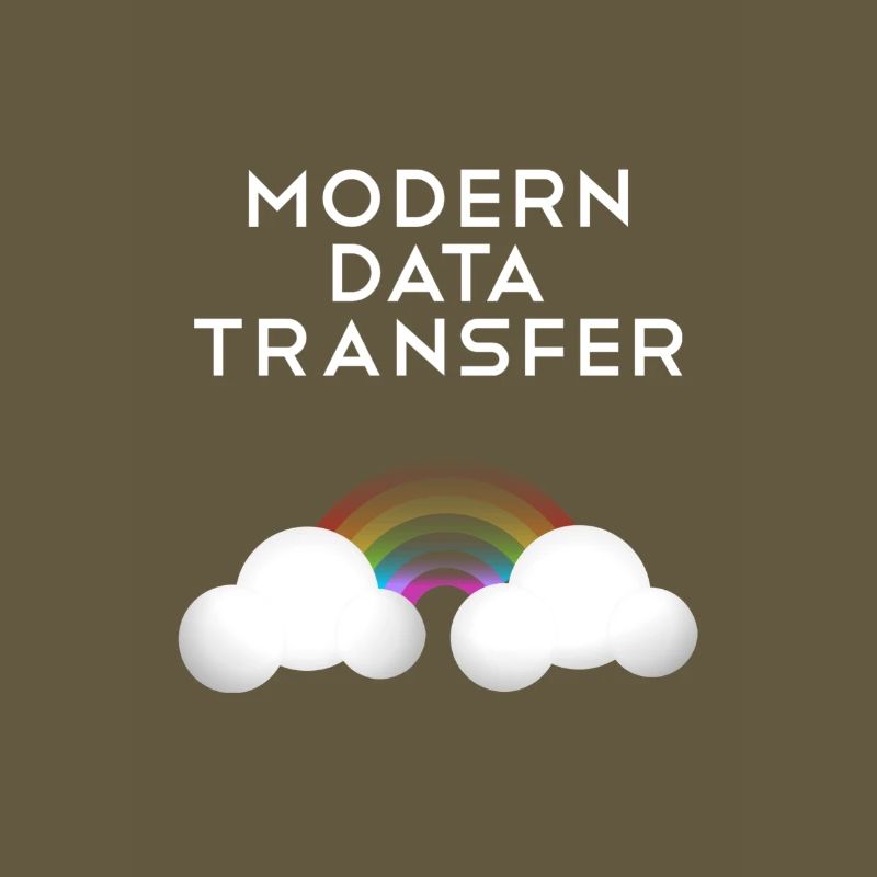 Modern Data Transfer Clouds Computer Scientist Gift