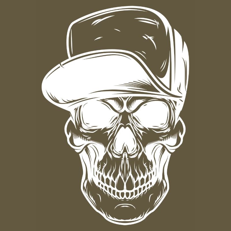Graffiti Skull with Baseball Cap
