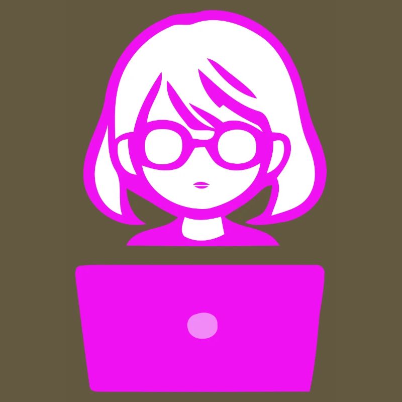 Woman with Computer Programmer Coder